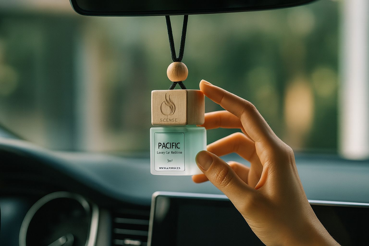 SCENSE Pacific luxury car parfum, a premium auto air freshener and car odor eliminator.