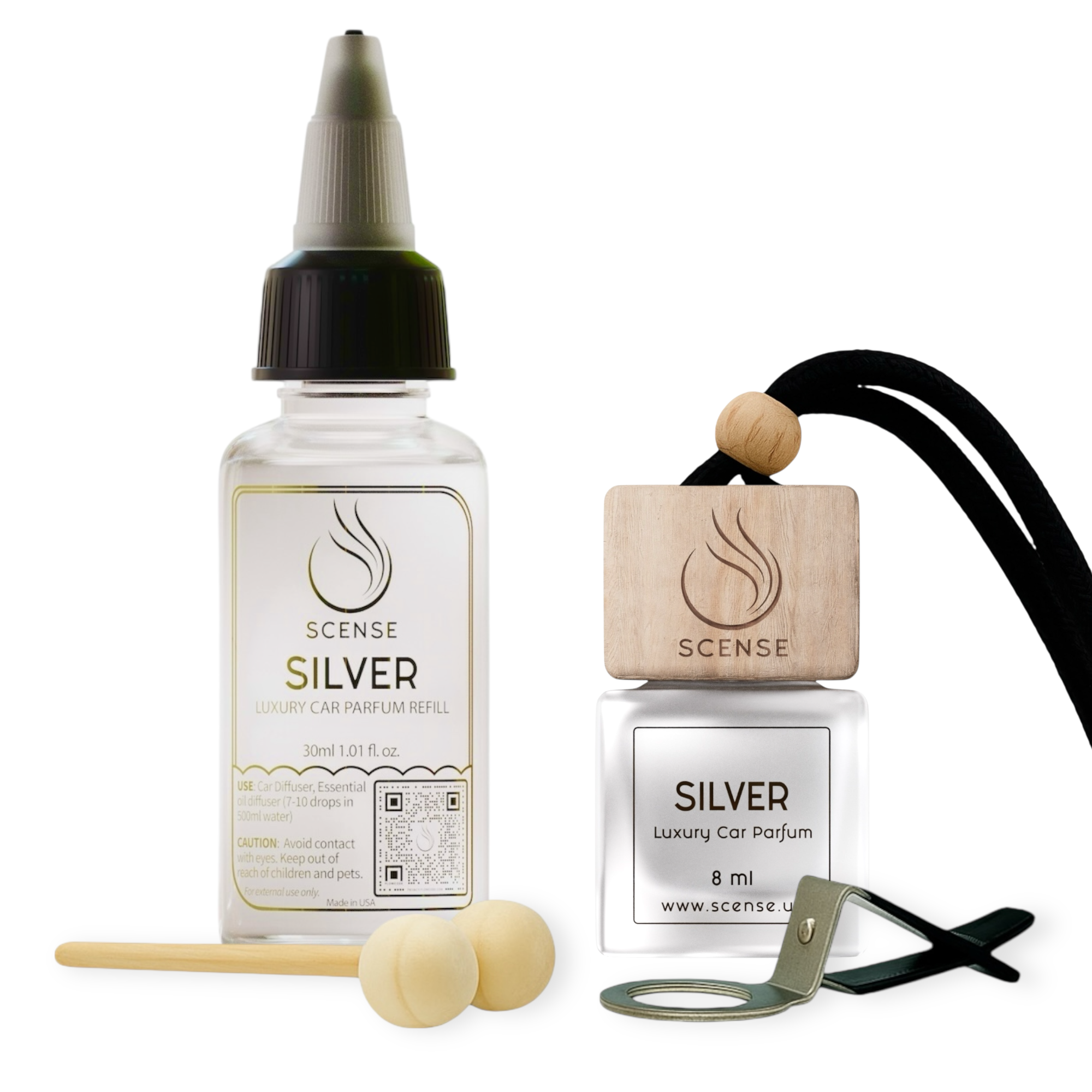 SILVER (Creed Silver Mountain Water inspired) Car fragrance set
